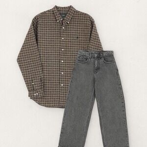 Ralph Lauren Plaid Button Down Shirt‎ Long Sleeve Cotton XXL